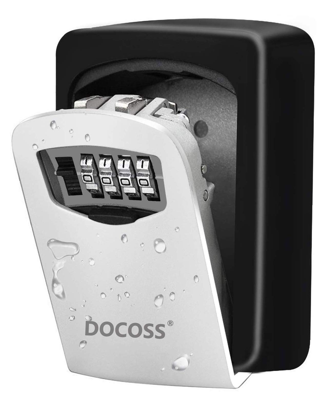 DOCOSS - Metal Key Safe Combination Storage Box Outdoor Wall